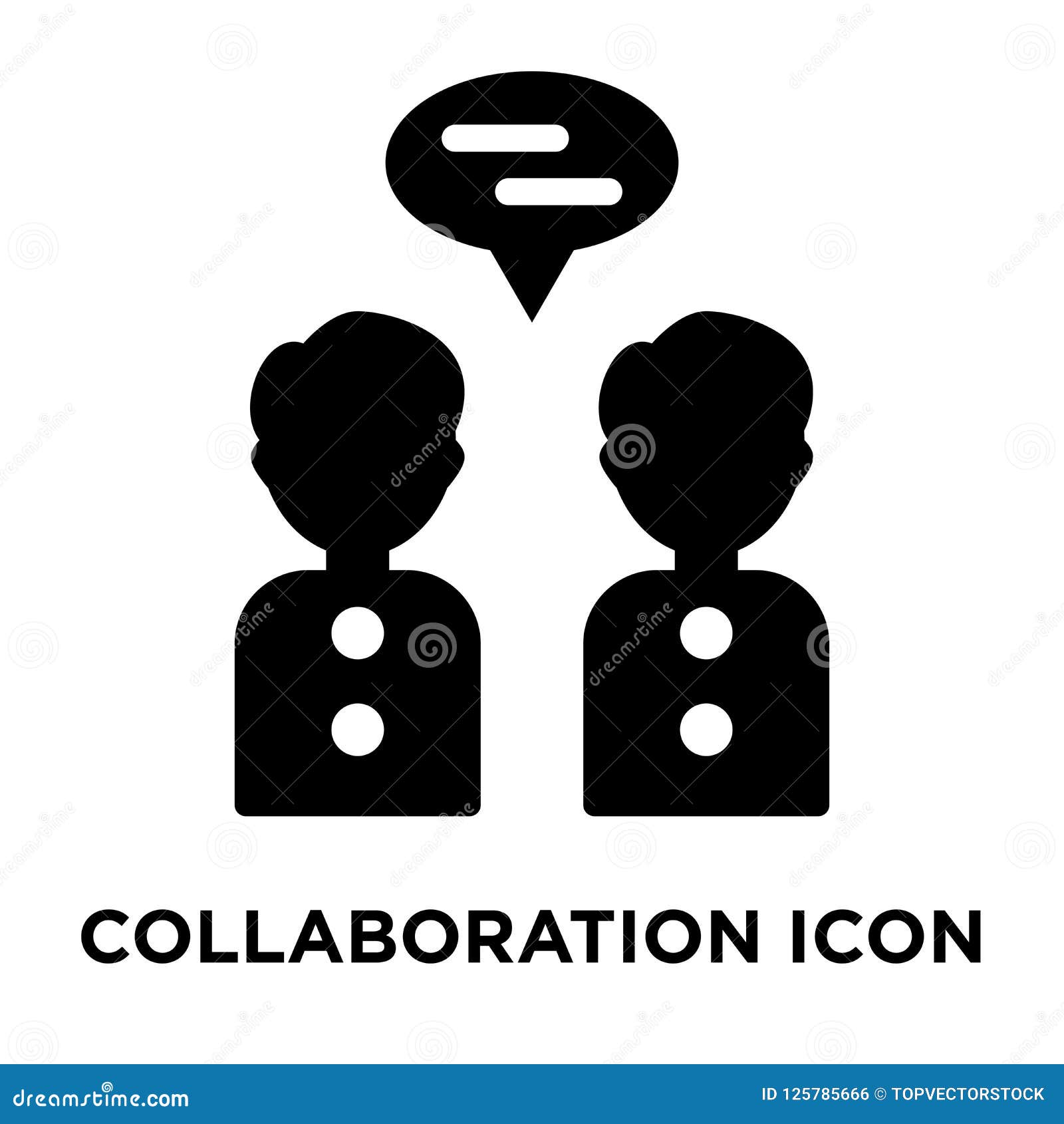 collaboration iconÃÂ    on white background, logo c